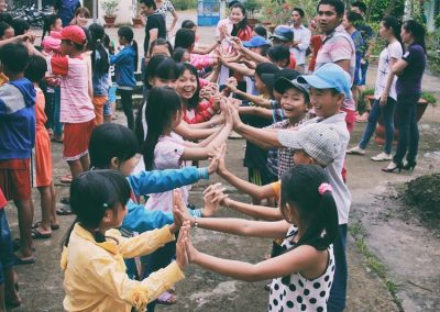 A Malaysian volunteer in a workcamp in Vietnam